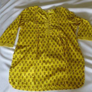 KURTI tunic KURTA womens BLOUSE shirt TOP dress YELLOW size XXL